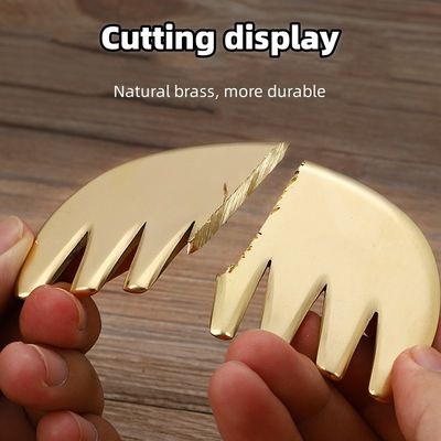 Copper Guasha Massage Tools Metal Brass Hair Gua sha Comb Acupuncture Scalping Point Apparatus for Head Acupuncture Comb