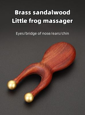 Body Healthcare Massage Function Brass Sandalwood Manual Acupressure Reflexology Massage Guasha Tool For Eye Nose Ear Care