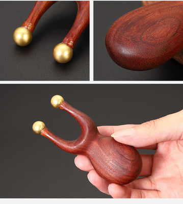 Body Healthcare Massage Function Brass Sandalwood Manual Acupressure Reflexology Massage Guasha Tool For Eye Nose Ear Care