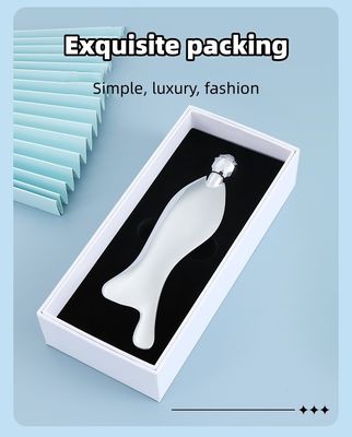 Customized Logo Availabled Fish Shape Zinc Alloy Scraping Plate Thin Sliming Face Eye Roller Stainless Steel Guasha Massage Tool