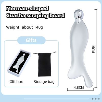Customized Logo Availabled Fish Shape Zinc Alloy Scraping Plate Thin Sliming Face Eye Roller Stainless Steel Guasha Massage Tool
