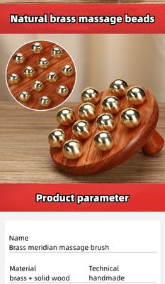 Custom Logo Lift The Scalp Nerve Guasha Tool Brass Wood Scalp Massage Tools For Body Head Scalp Gua Sha Nerve Massage