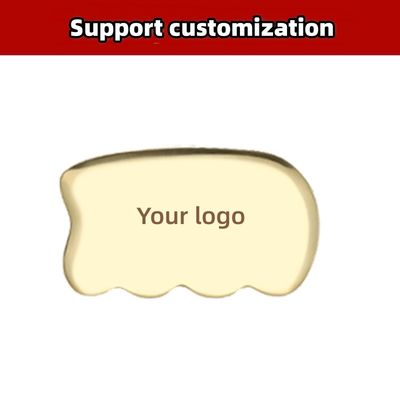Customized Logo Availabled Brass Metal Gua Sha Scraping Board for Facial Spa Massager Meridian Massage Skincare Tool Home