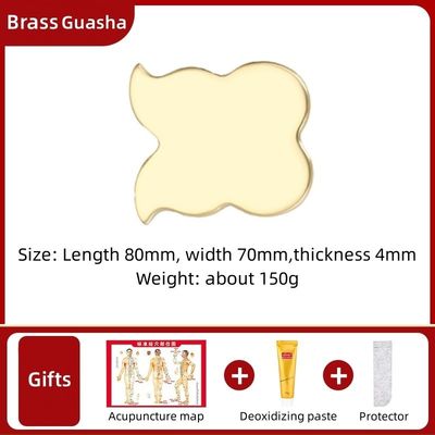 Customized Logo Availabled Brass Metal Gua Sha Scraping Board for Facial Spa Massager Meridian Massage Skincare Tool Home