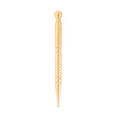 Customized Logo Availabled Brass Handle 2024 Style Copper Eye Ear Gua Sha Massage Stick for Facial Acupoint Import