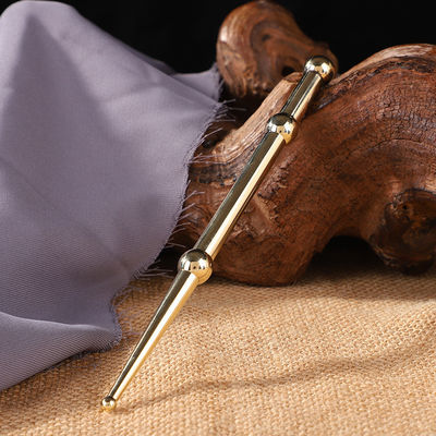 Customized Logo Availabled Brass Handle 2024 Style Copper Eye Ear Gua Sha Massage Stick for Facial Acupoint Import