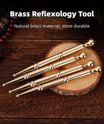 Metal Body Probe Acupressure Stick Pen Advanced Brass Acupoint Therapy Ear Massager for Body Massage