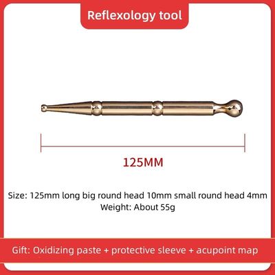 Metal Body Probe Acupressure Stick Pen Advanced Brass Acupoint Therapy Ear Massager for Body Massage