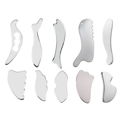 Muscle Massage Custom Logo Massager Products 304 Stainless Steel Guasha Tool Heart Shape Gua Sha Stainless Steel