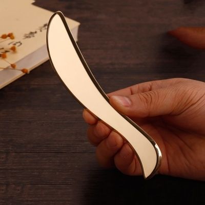 Body Massager S Shape Natural Brass Metal Gua Sha Scraping Board Guasha Facial Spa Meridian Massage Skincare Beauty Tool