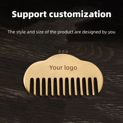 Gold Fine-tooth Natural Brass Gua Sha Board Scalp Massage Comb Guasha Stone Head Massager Hair Health Care Beauty Tool Home