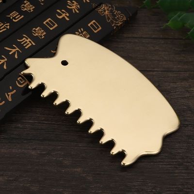 Body Muscles Massage Tool Natural Brass Gua Sha Board Scalp Comb Guasha Stone Head Massager Hair Health Care Salon Beauty