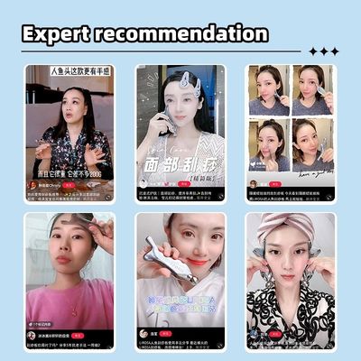 Facial Spa Massager Silver Zinc Alloy Gua Sha Scraping Board for Meridian Acupoint Massage Skin Care Beauty Salon Tool