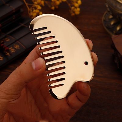 Customized Logo Availabled Head Massage Equipment 2023 Meridian Massager Hair Maintenance Brass Guasha Plate Scalp Massager