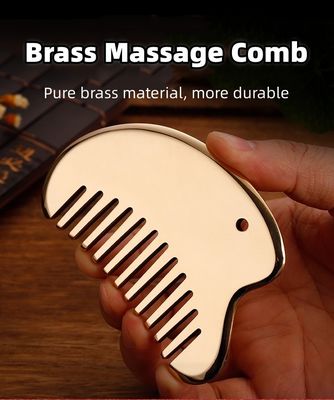 Customized Logo Availabled Head Massage Equipment 2023 Meridian Massager Hair Maintenance Brass Guasha Plate Scalp Massager
