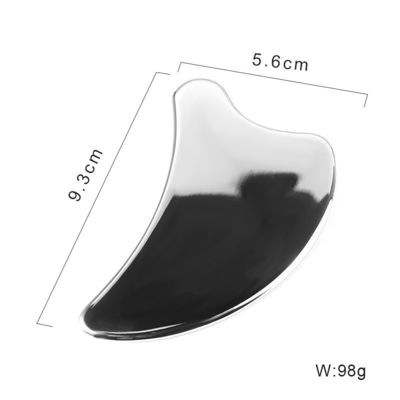 Customized Logo Availabled Best Seller Stainless Steel Gua Sha Scalp Massage Comb Guasha Stone Head Massager Hair Health Care Salon Beauty