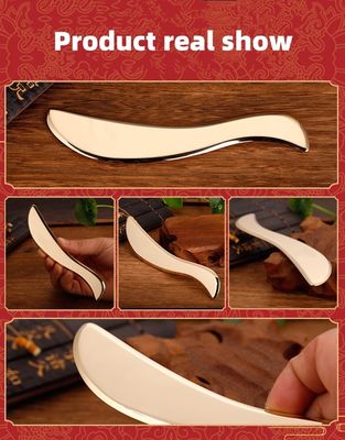 Muscle Massage Tool S-Shape Gua Sha Pure Copper Scraping Back Body Massager Guasha Board for Neck and Body Skin Care
