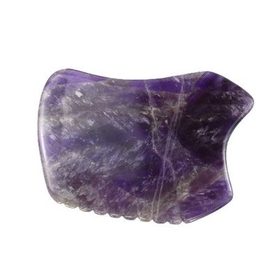 Purple Scraping Stone Gua Sha Massage Tool for Amethyst Crystal Facial Guasha Board and Natural Jade