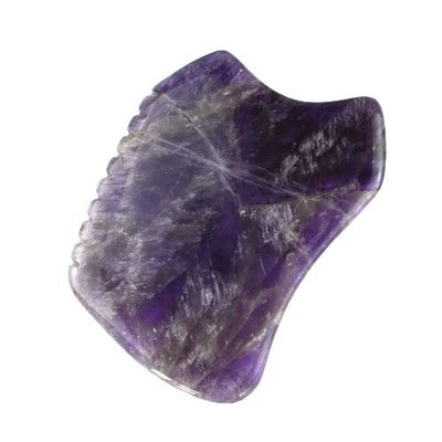 Purple Scraping Stone Gua Sha Massage Tool for Amethyst Crystal Facial Guasha Board and Natural Jade