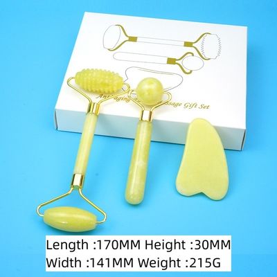 2024 Black Jade Roller Gua Sha Set for Body Massage and 100% Natural Double Head Skin Facial Care