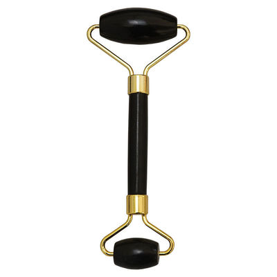 Body Scraper Customized Logo Availabled Natural Black Bianstone Face Massage Roller Guasha Black Jade Roller Set for Massage