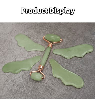 Xiuyan Jade Massage Tools 100% Natural Dual Sided Jade Stone Face Roller for Stimulating Blood Flow and Relieving Stress