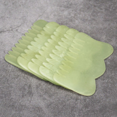Head Massage Equipment Jade Hair Comb Guasha Massage Comb for Beauty and Xiuyan Jade Properties