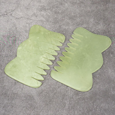 Head Massage Equipment Jade Hair Comb Guasha Massage Comb for Beauty and Xiuyan Jade Properties