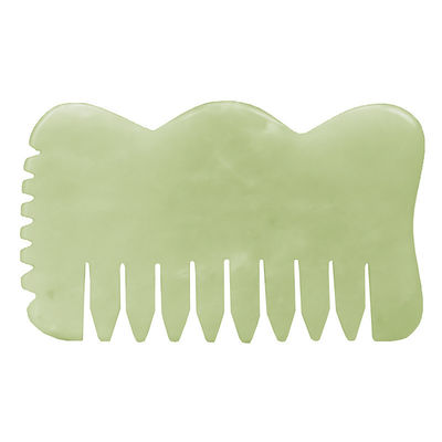 Natural Xiuyan Jade Gua Sha Acupoint Massage Hair Comb for Head Relaxation Guasha Comb