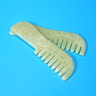 Supply Green Scraping Jade Gua Sha Stone Facial Hair Massage Guasha Comb Tools Xiuyu Comb with Customized Logo Availabled