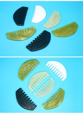 2023 Custom Logo Availabled Jade Comb Gua Sha Scraping Tool for Scalp Care and Body Muscles