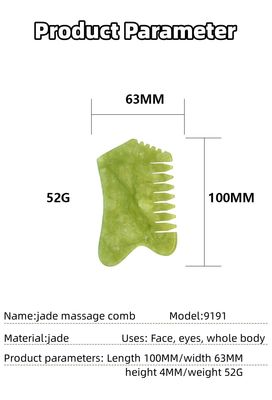 Head Hair Scalp Massagers with Acupuncture Head Therapy Trigger Point Treatment Jade Stone Gua Sha Comb Massage Tools