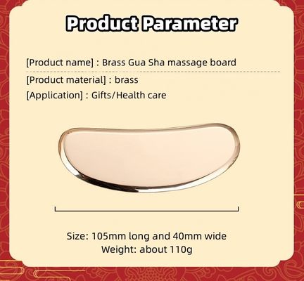 Professional Massage Tool Gold Copper Brass Handle Face Massager Guasha Board with High Qualit