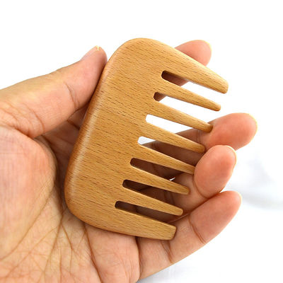 Hot Brown Wooden Beech Wood Brush Beard Comb Pocket Combs Women Hair Brush Wooden Hair Brush Comb for Massage Tools