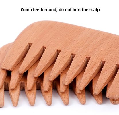 Hot Brown Wooden Beech Wood Brush Beard Comb Pocket Combs Women Hair Brush Wooden Hair Brush Comb for Massage Tools