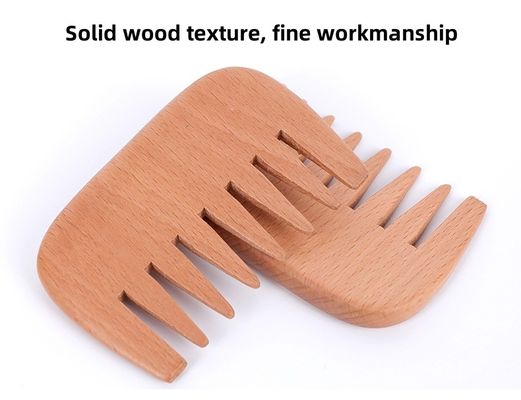 Natural Beech Gua Sha Scalp Massage Comb Muscle Massage Head Relax Massager for Hair Care Salon Beauty Treatment 2024