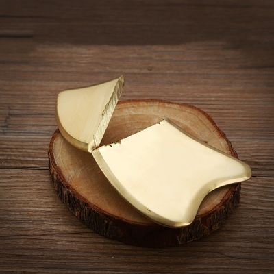 Massage Equipment Customizable Pure Copper Heart Shaped Body Healthcare Guasha Scraping Board Gold Color Brass Metal Gua Sha Massage Tool