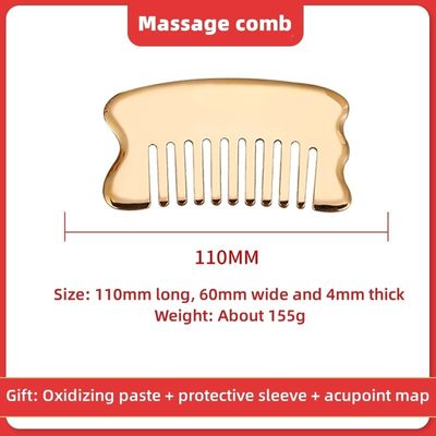 Gold Body Muscles Gua Sha Board Tool for Scalp Massage Comb Guasha Stone Head Massager Hair Health Care Salon Beauty Tool