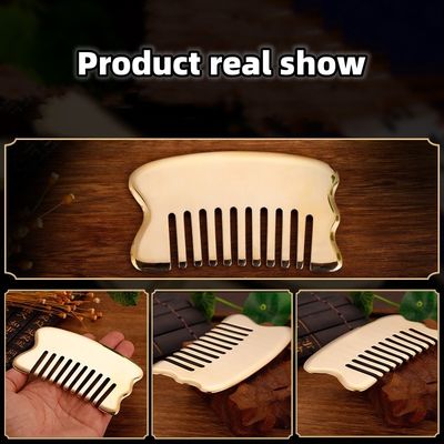 Gold Body Muscles Gua Sha Board Tool for Scalp Massage Comb Guasha Stone Head Massager Hair Health Care Salon Beauty Tool