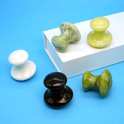 Green Natural Jade Mushroom Shape Massage Stone for Muscle Massage and Facial Beauty Health Massage Relaxation in 2024