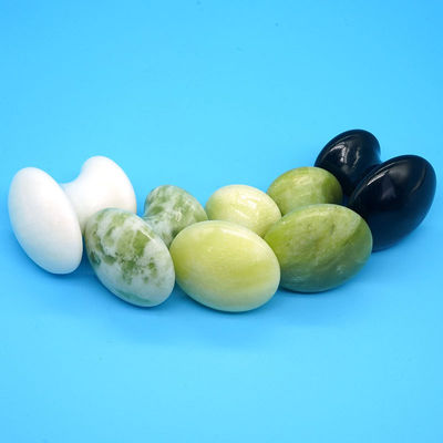 Green Natural Jade Mushroom Shape Massage Stone for Muscle Massage and Facial Beauty Health Massage Relaxation in 2024