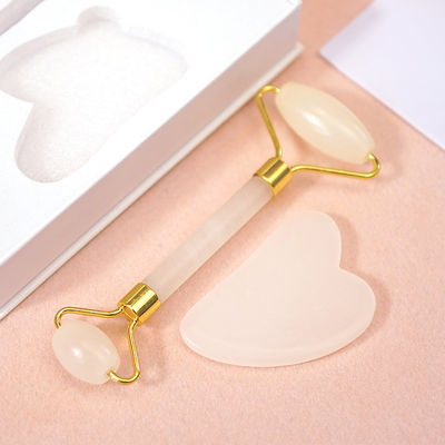Body Muscles Natural Afghan Jade Stone Gua Sha Scraping Board Guasha Face Roller Gift Box Set Spa Massage Tool Skin Care Facial Beauty