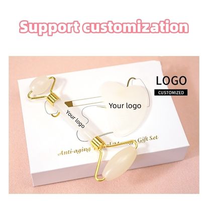 Body Muscles Natural Afghan Jade Stone Gua Sha Scraping Board Guasha Face Roller Gift Box Set Spa Massage Tool Skin Care Facial Beauty