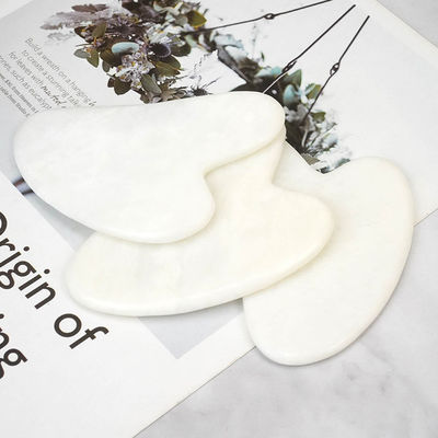 Skin Care Tool Natural White Jade Stone Gua Sha Scraping Board Guasha Face Roller Gift Box Set for Body Muscles Massage