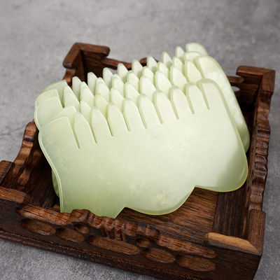 Customized Logo Availabled M Shape Jade Gua Sha Stone Head Massager for Hair Health Care and Scalp Massage in Salon Beauty