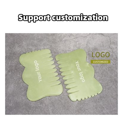 2024 Jade Stone Comb Head Massager Body Muscles Massage Tool for Hair Health Care