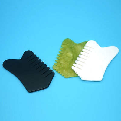 Jade Gua Sha Combs Massage Stone Hair Comb Handheld Head Tools for Body Muscles and Multifunctional Facial Massage Tool
