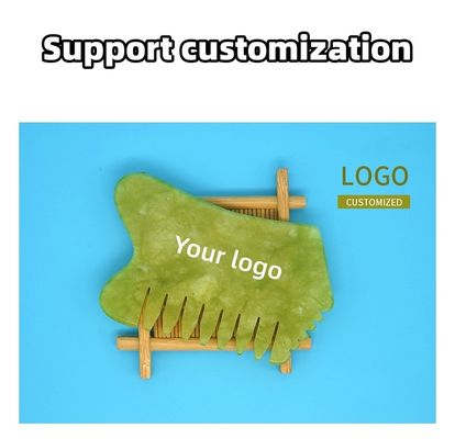 Jade Gua Sha Combs Massage Stone Hair Comb Handheld Head Tools for Body Muscles and Multifunctional Facial Massage Tool