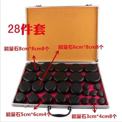 Body Massage Hot Stones Set 22 Pcs Basalt Stones with Heater Kit Home Spa Relaxation Healing Pain Relief Spa Treatment