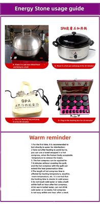 Customized Logo Availabled Spa Hot Stone Massage Essential with 18pcs Basalt Energy Stones and Aluminum Heating Box